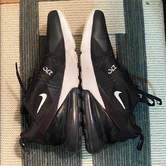 Nike Air Max 270 Black and White Sneakers - Picture 10 of 16